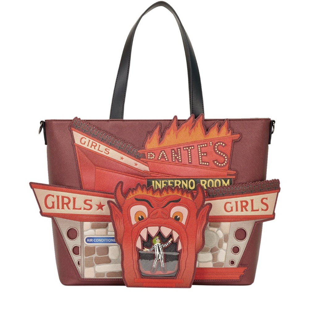 Loungefly Beetlejuice Dantes Inferno Tote Bag with Coin Purse